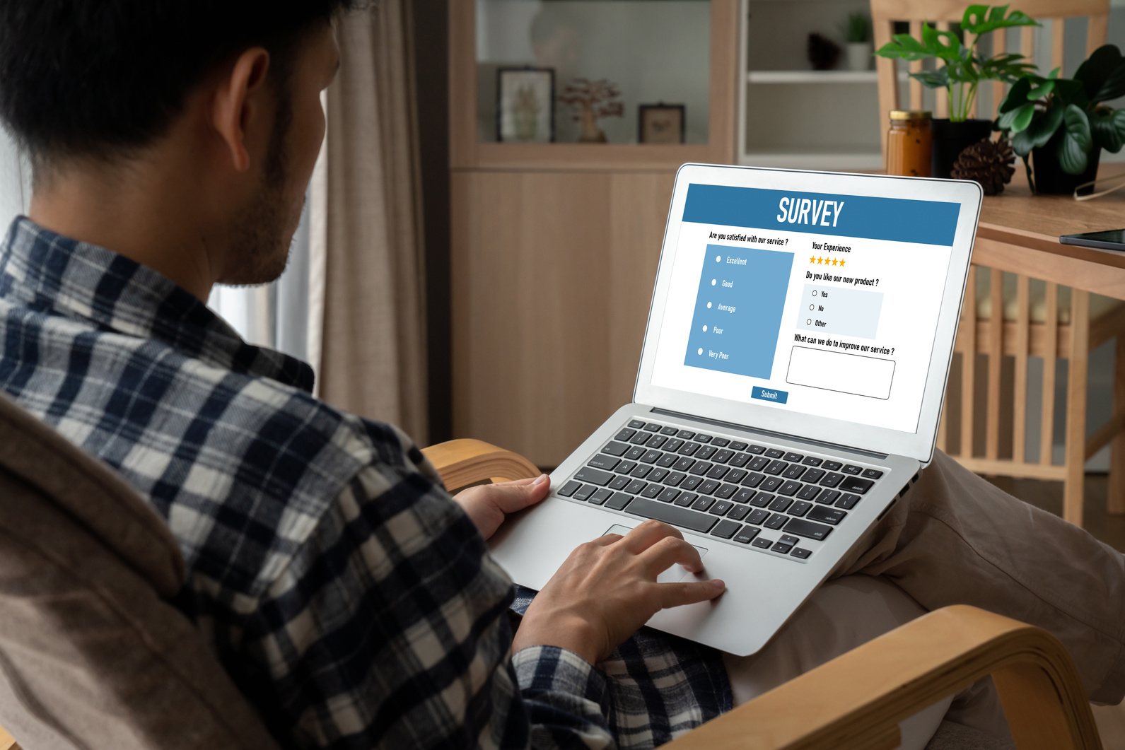 Online survey form for modish digital information collection